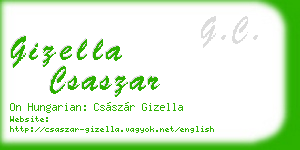 gizella csaszar business card