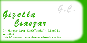 gizella csaszar business card